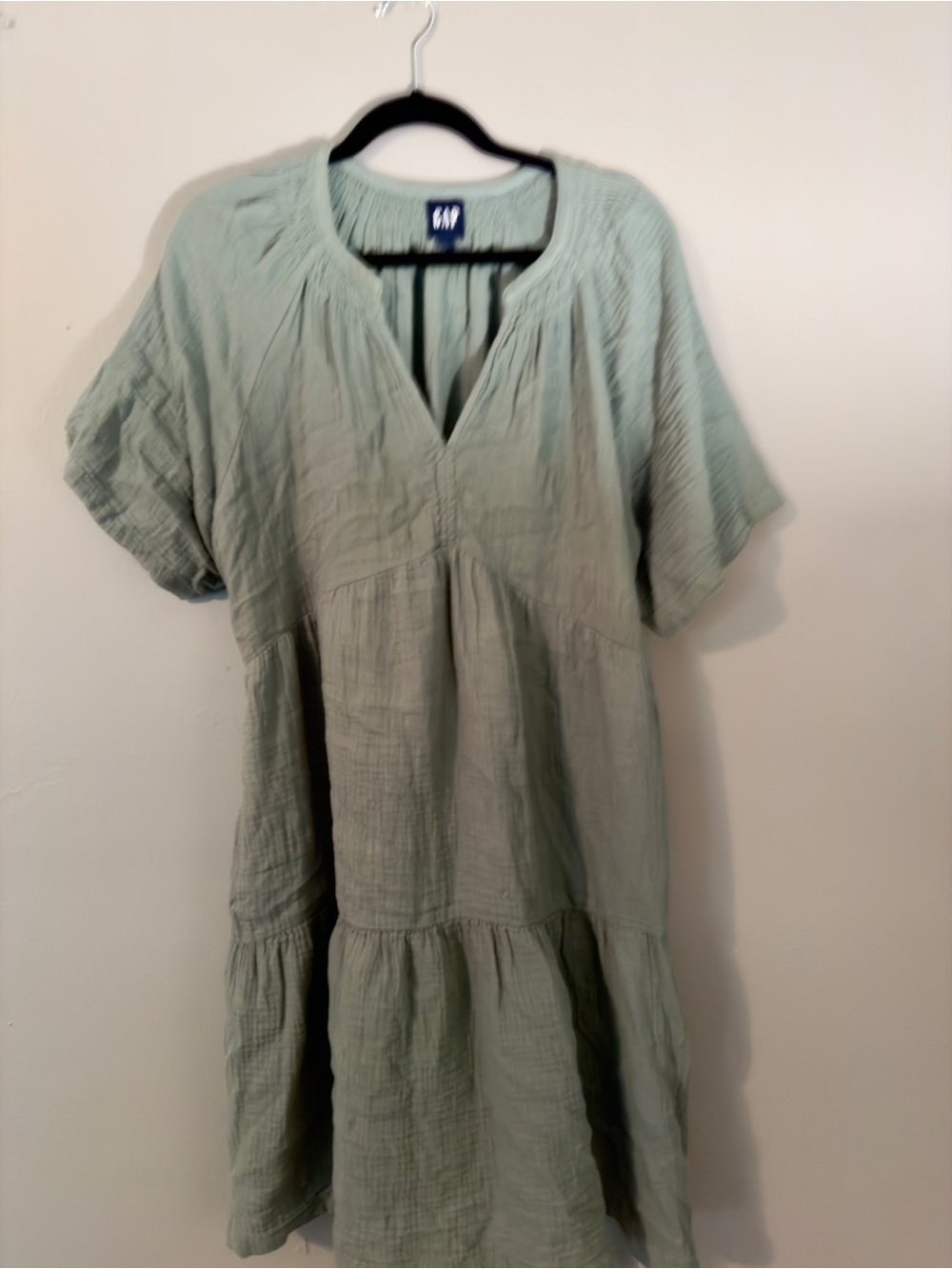 GAP Sage Green Short Sleeve Dress
